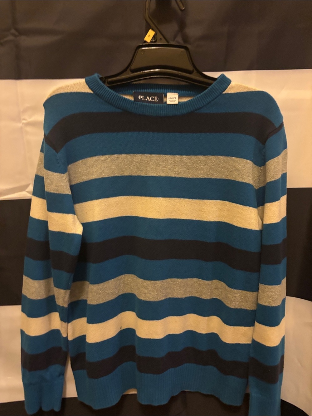 Place Blue, Navy and Cream Striped Knit Sweater